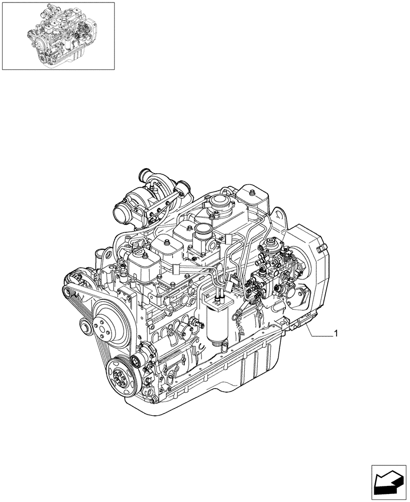 Схема запчастей Case IH F4GE9684B J601 - (0.02.1[01]) - ENGINE (504124794) 