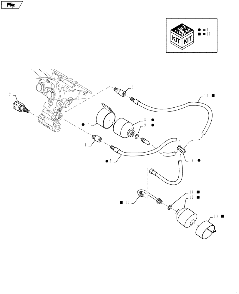 Схема запчастей Case IH L735 - (35.350.AR) - VAR - 717520046 - SOFT RIDE KIT (35) - HYDRAULIC SYSTEMS