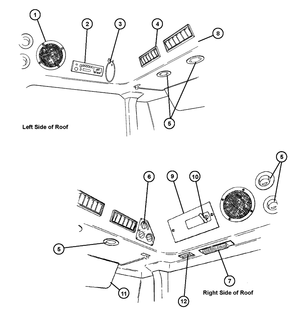 Схема запчастей Case IH FLX3300B - (01-003) - ACCESSORIES (10) - CAB