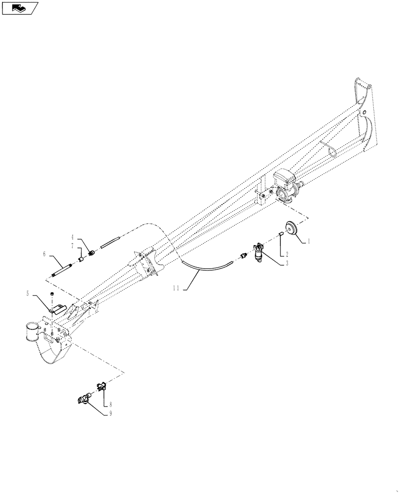 Схема запчастей Case IH 4420 - (11-010) - NOZZLE, FENCE ROW, 90, LO-FLOW, BSN Y9T026406 Options