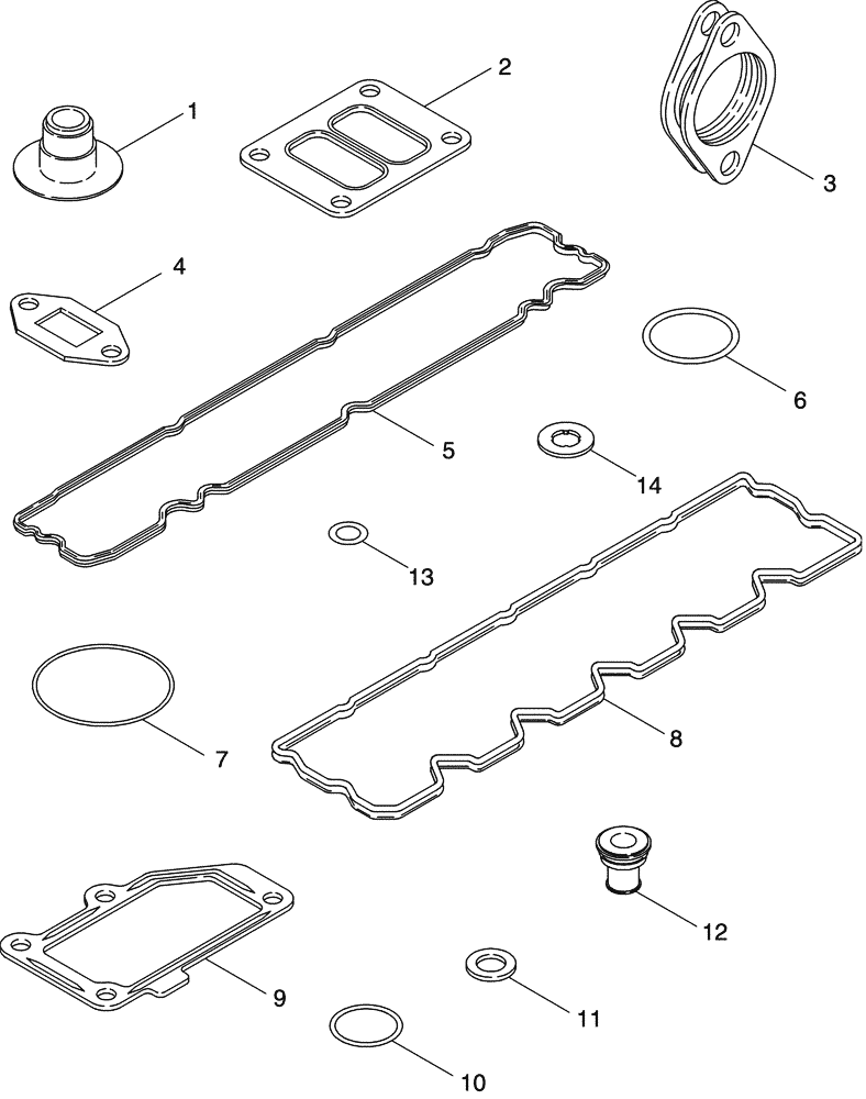 Схема запчастей Case IH 420 TIER 3 - (02-26) - GASKET KIT - VALVE GRIND (01) - ENGINE