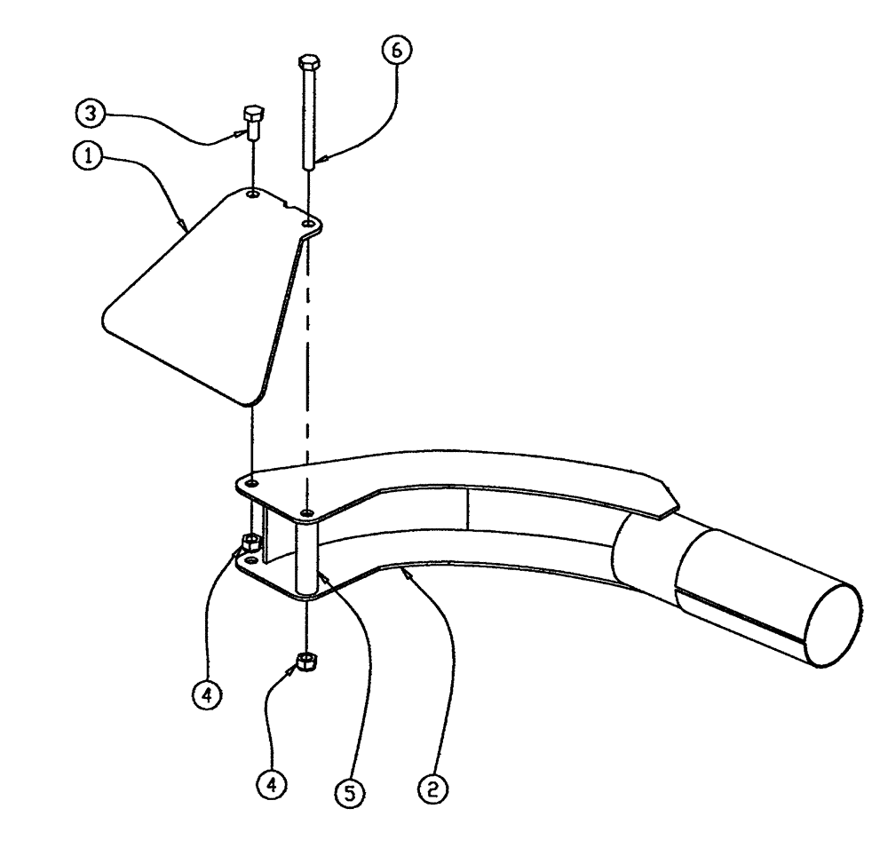 Схема запчастей Case IH FLX810 - (04-017) - DEFLECTOR ASSY, 2.5”, LH Boom Group