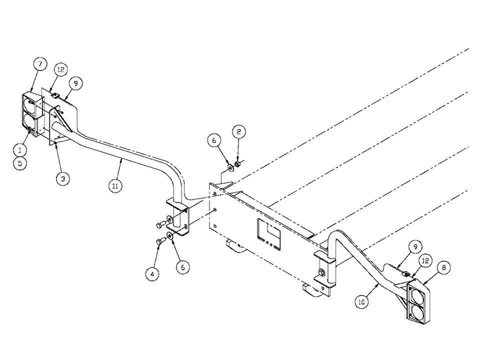 Схема запчастей Case IH FLX4330 - (10-014) - TAILLIGHT MOUNT ASSEMBLY Options