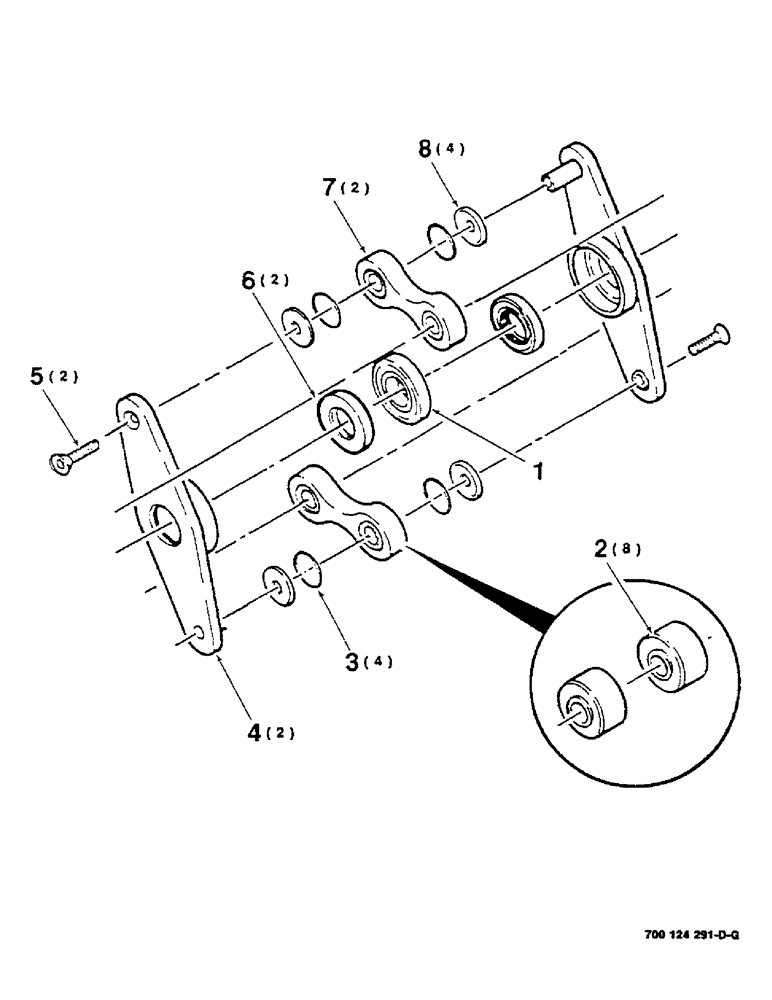 Схема запчастей Case IH 8840 - (3-12) - SWAYBAR LINK ASSEMBLY (S.N. CFH0032227 THRU CFH0032417) (58) - ATTACHMENTS/HEADERS