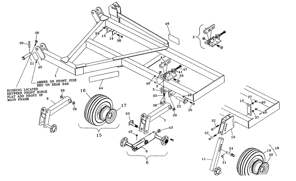 Схема запчастей Case IH NPX5300 - (39.100.03) - NPX5300 WING PARTS (09) - CHASSIS/ATTACHMENTS