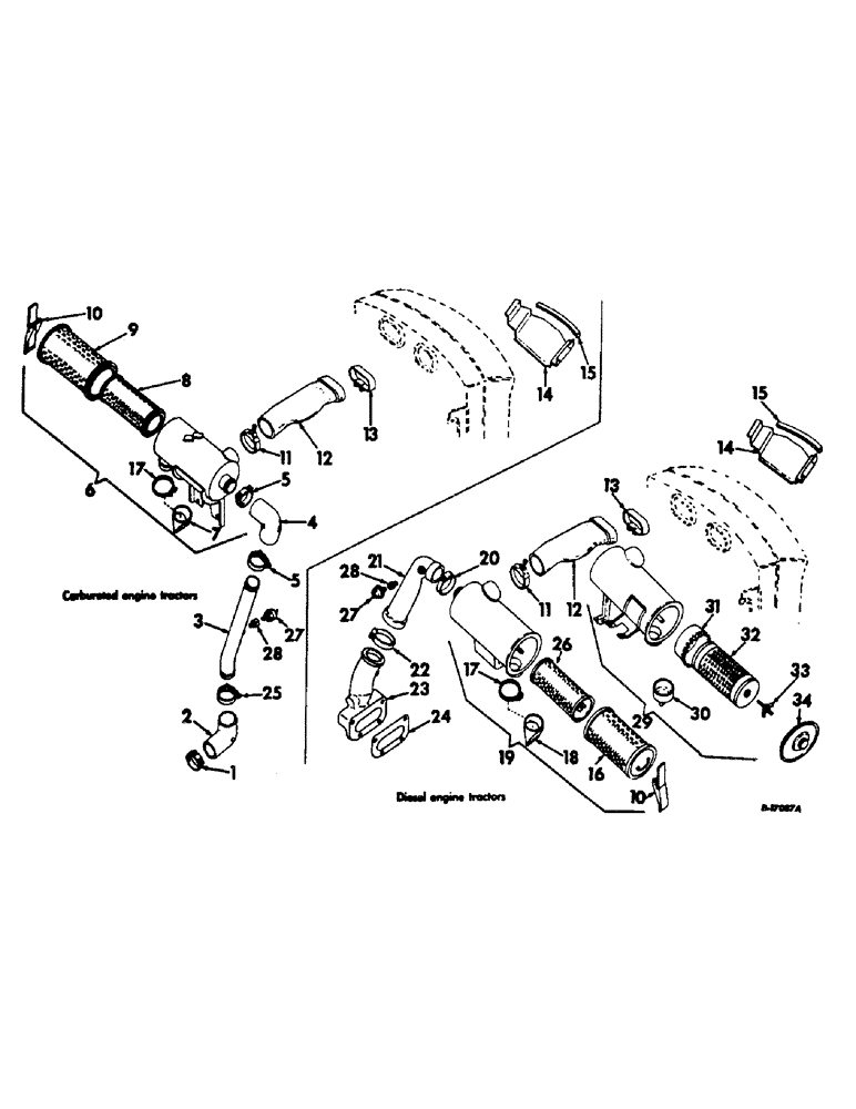 Схема запчастей Case IH 856 - (E-02) - FUEL SYSTEM, AIR CLEANER AND CONNECTIONS (02) - FUEL SYSTEM