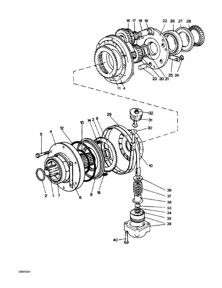 Схема запчастей Case IH 1212 - (6-52) - REAR PLANETARY UNIT, 1212, 1212Q, 1212G AND 1212SK TRACTORS (06) - POWER TRAIN