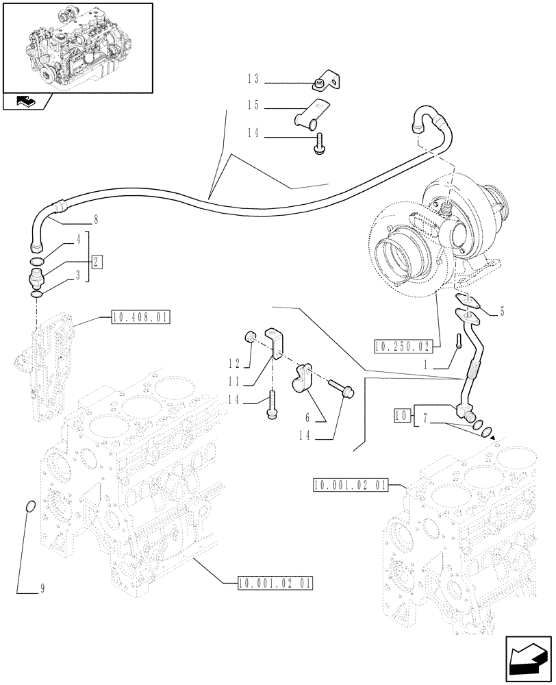 Схема запчастей Case IH F4HE9684D J103 - (10.250.03) - FUEL INJECTION SYSTEM (2854584) 