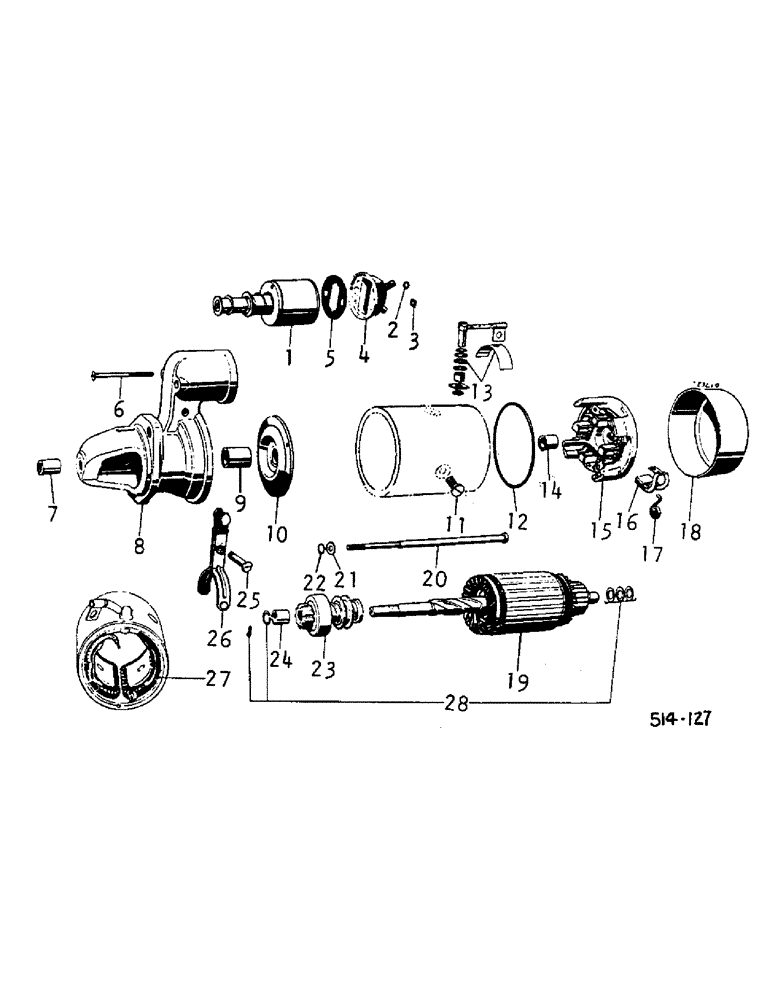 Схема запчастей Case IH 584 - (08-07) - CRANKING MOTOR, BOSCH (06) - ELECTRICAL