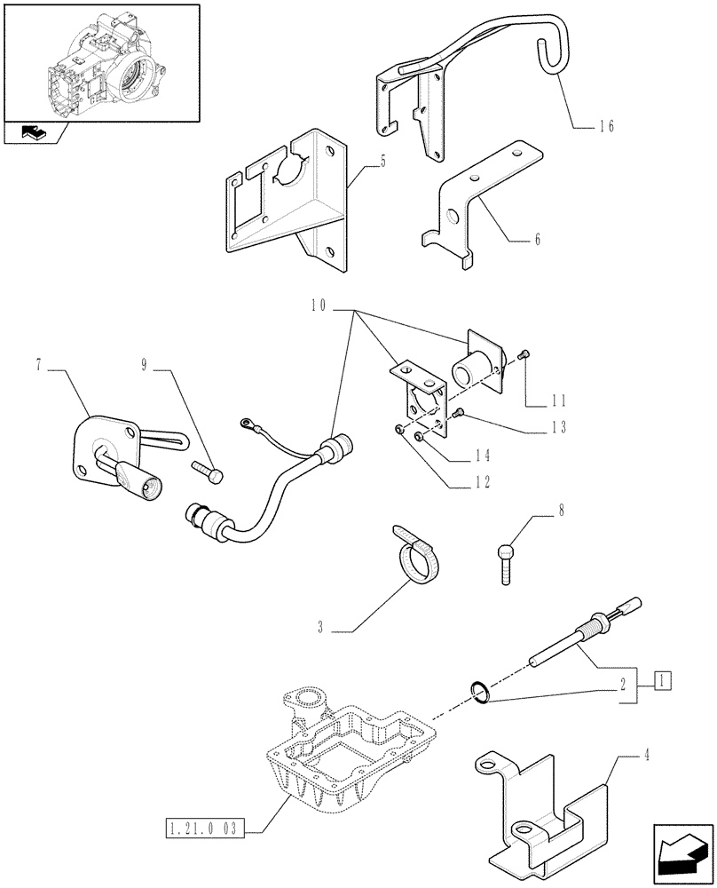 Схема запчастей Case IH PUMA 225 - (1.75.0/03[01]) - (VAR.382) (240V) ENGINE BLOCK AND TRANSMISSION OIL HEATERS - C7114 (06) - ELECTRICAL SYSTEMS