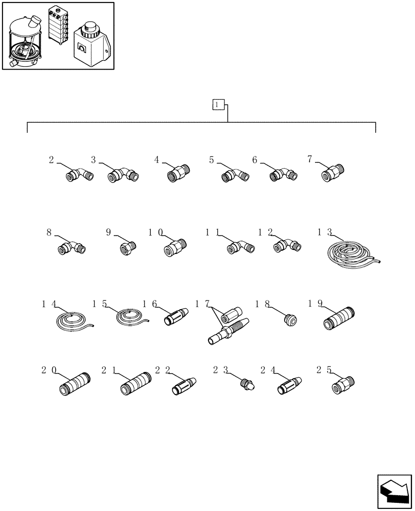 Схема запчастей Case IH LBX431S - (09.03[01]) - KIT, LUBRICATION (09) - LUBRICATION