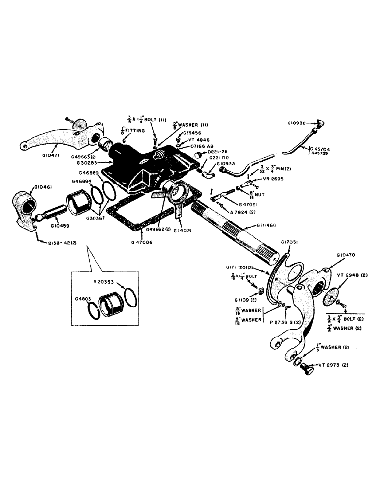 Схема запчастей Case IH 600B-SERIES - (116) - EAGLE HITCH ROCKSHAFT AND HOUSING (06) - POWER TRAIN