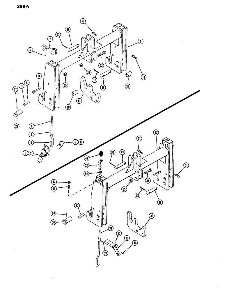 Схема запчастей Case IH 770 - (289A) - QUICK HITCH COUPLER, CATEGORY II (09) - CHASSIS/ATTACHMENTS