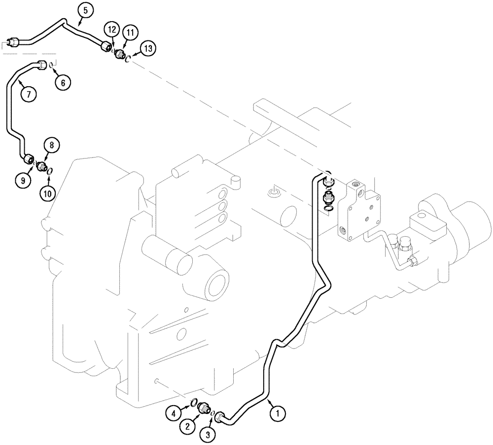 Схема запчастей Case IH 5240 - (8-024) - HYDRAULICS, PTO (08) - HYDRAULICS