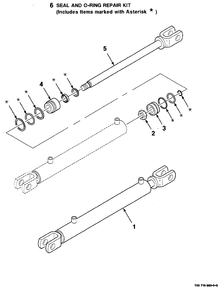 Схема запчастей Case IH RS561 - (08-028) - HYDR. CYL. ASSY. (UPPER BALE TENSION) (2 IN. BORE X 12 IN. STROKE) (S.N. CFH0156001 THRU CFH0156399) (07) - HYDRAULICS