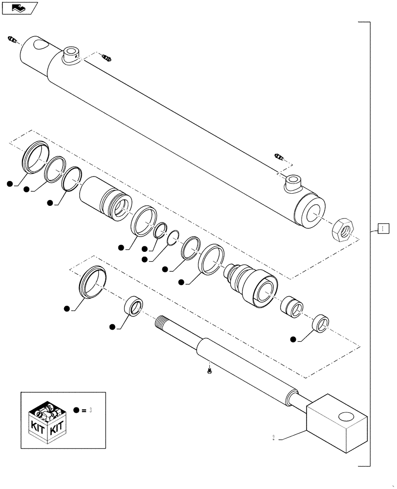 Схема запчастей Case IH 3330 - (35.900.17[02]) - OUTER BOOM FOLD BEGINNING 01/2009 (35) - HYDRAULIC SYSTEMS