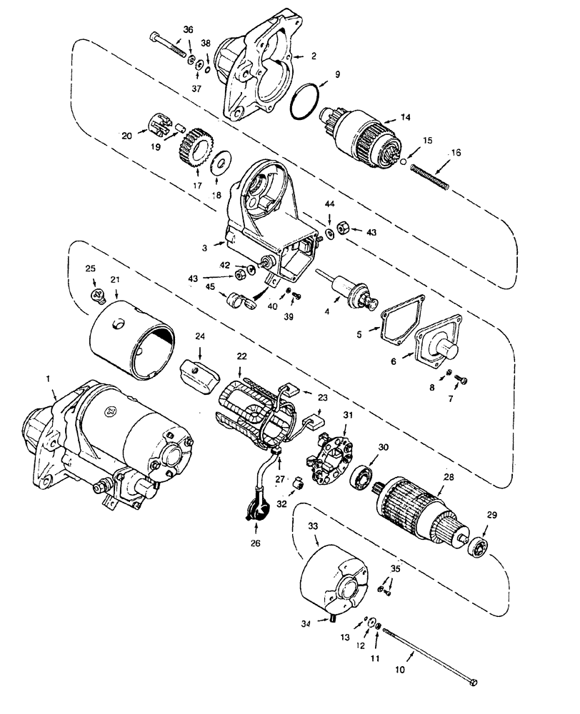 Схема запчастей Case IH 8840 - (10-054) - STARTER ASSEMBLY (55) - ELECTRICAL SYSTEMS