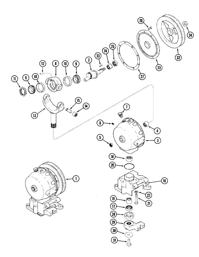 Схема запчастей Case IH 1010 - (9B-14) - KNIFE DRIVE BOX ASSEMBLY (58) - ATTACHMENTS/HEADERS