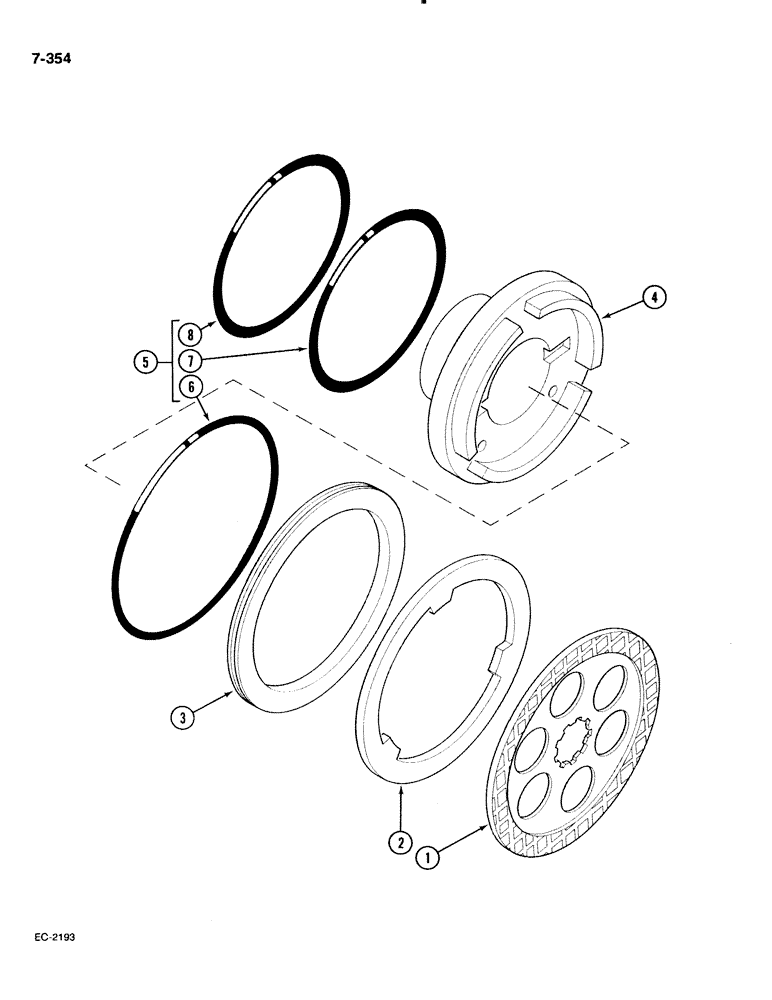 Схема запчастей Case IH 885 - (7-354) - BRAKES (07) - BRAKES