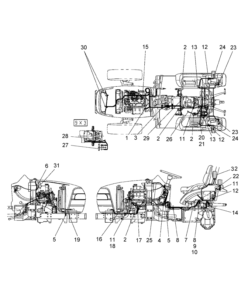 Схема запчастей Case IH DX21 - (06.01) - WIRING HARNESS (06) - ELECTRICAL SYSTEMS