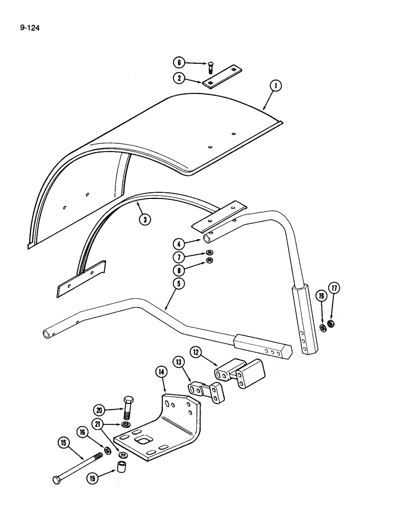 Схема запчастей Case IH 3394 - (9-124) - FRONT FENDERS (09) - CHASSIS/ATTACHMENTS