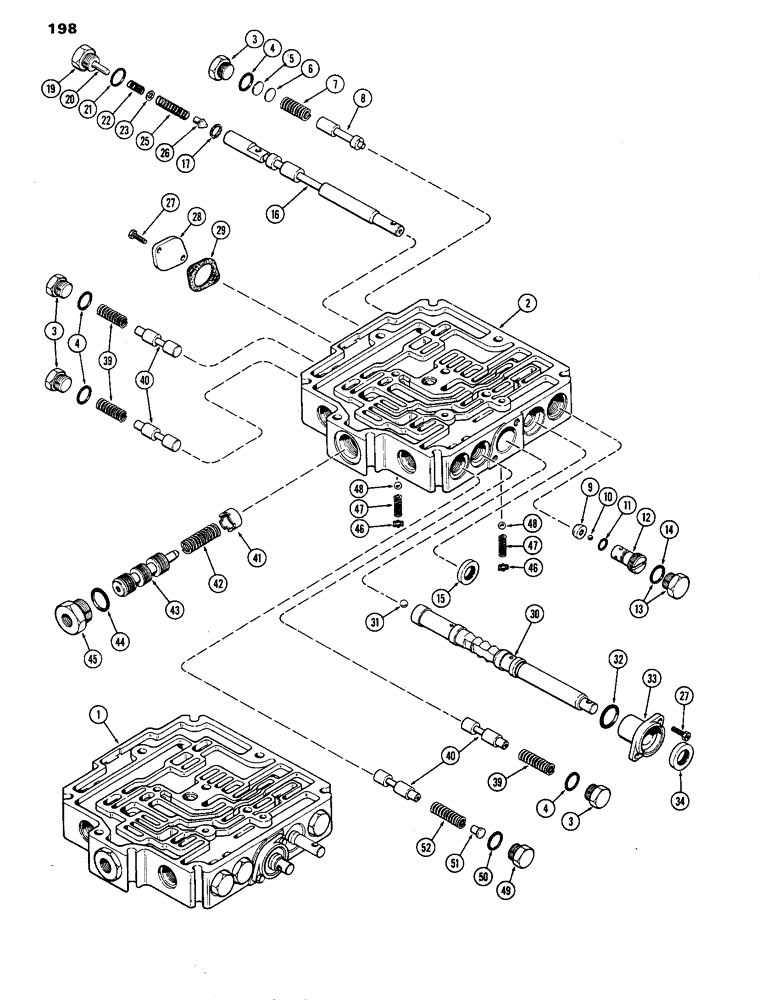 Схема запчастей Case IH 770 - (198) - TRANSMISSION CONTROL VALVE, POWER SHIFT (06) - POWER TRAIN