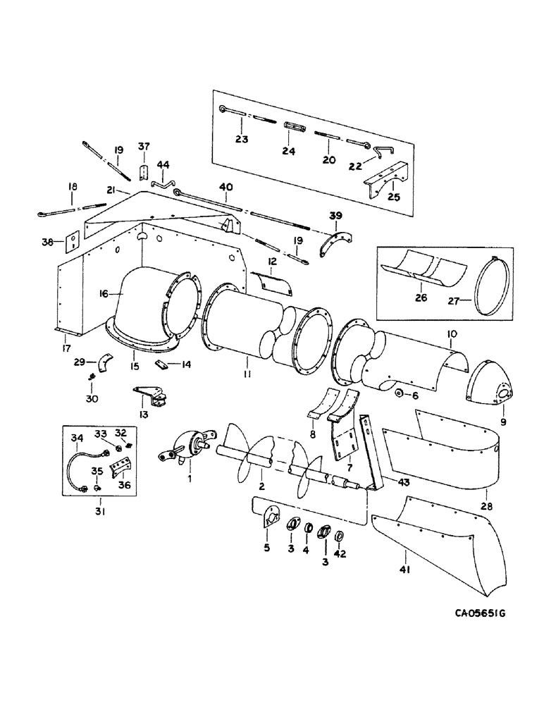 Схема запчастей Case IH 1460 - (26-09) - GRAIN TANK, GRAIN TANK UNLOADER UPPER Grain Tank