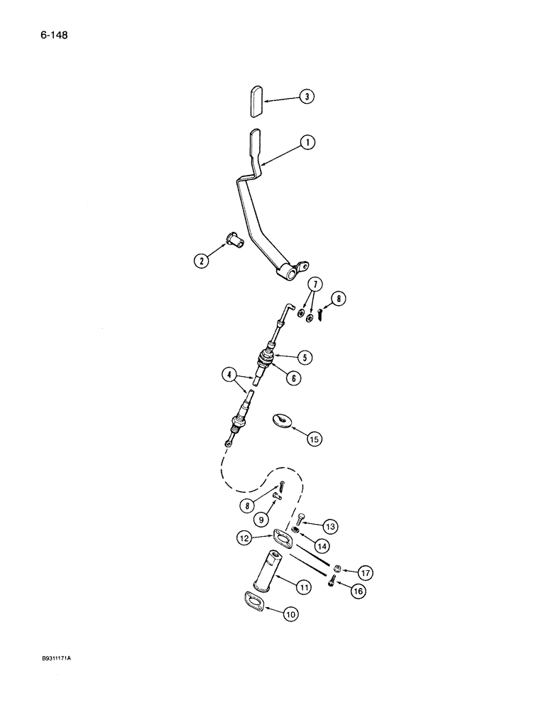 Схема запчастей Case IH 7150 - (6-148) - PTO CONTROL (06) - POWER TRAIN