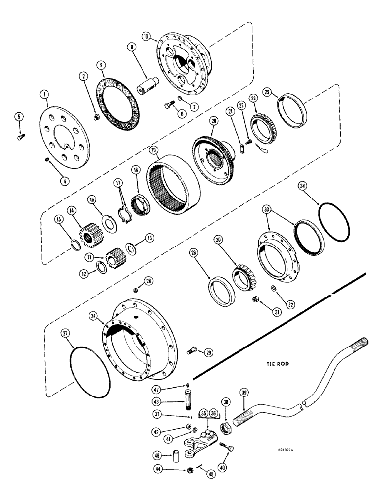 Схема запчастей Case IH 1470 - (100) - T38963 FRONT AXLE PLANETARY (06) - POWER TRAIN