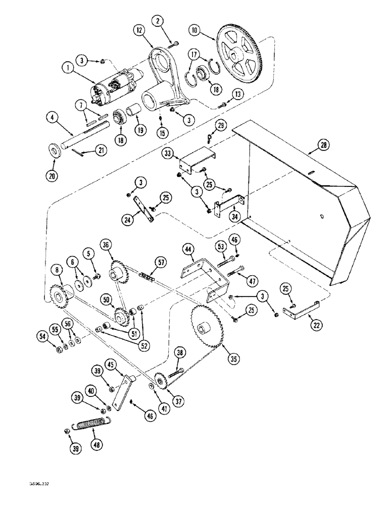 Схема запчастей Case IH 1660 - (9A-42) - FEEDER REVERSER, WITH ROCK TRAP (13) - FEEDER