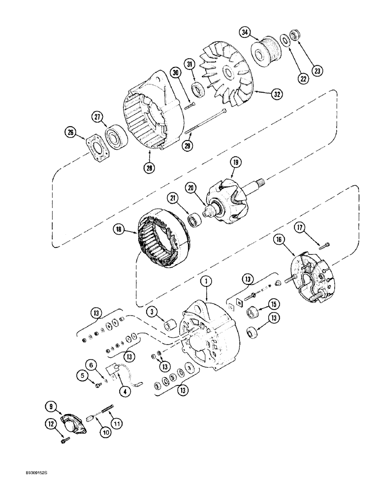 Схема запчастей Case IH 8910 - (4-036) - ALTERNATOR ASSEMBLY (04) - ELECTRICAL SYSTEMS