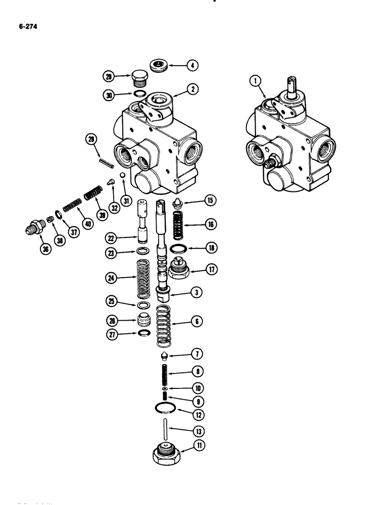 Схема запчастей Case IH 2294 - (6-274) - VALVE ASSEMBLY, PTO AND CLUTCH CONTROL (06) - POWER TRAIN