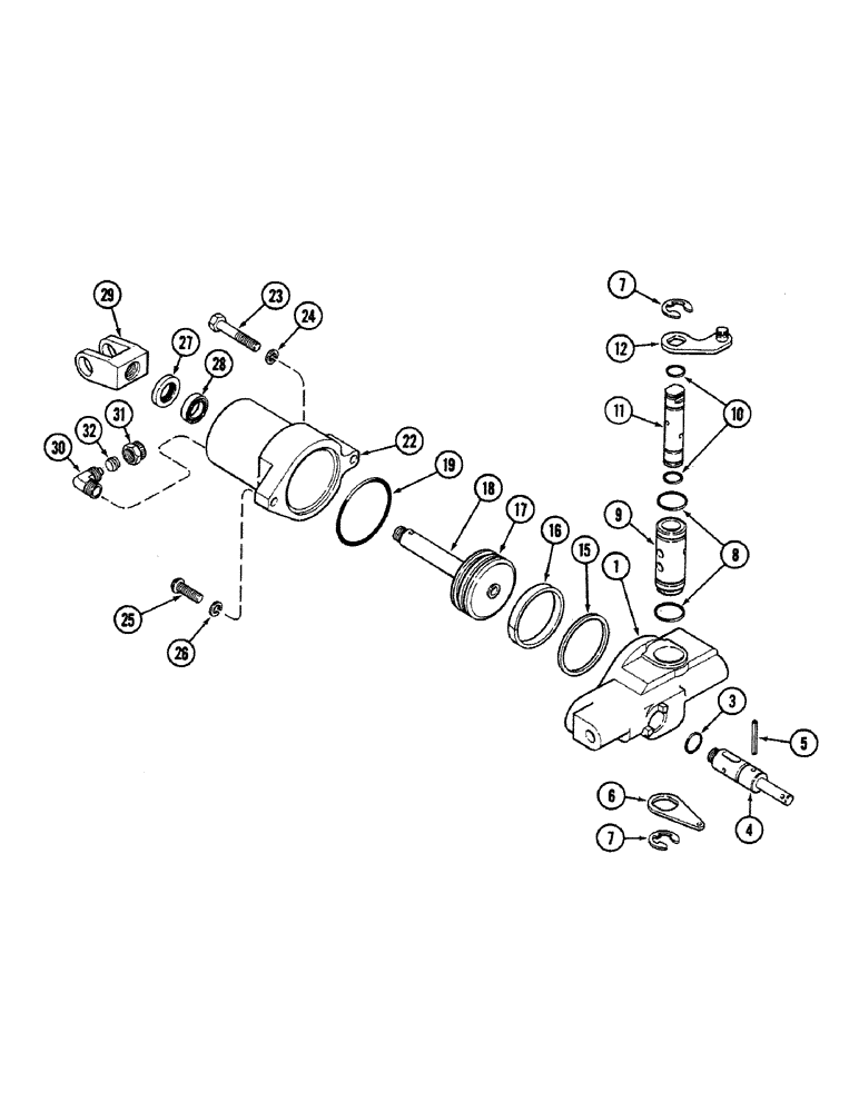 Схема запчастей Case IH 4694 - (9-430) - SEAT, AIR/OIL SUSPENSION, CYLINDER ASSEMBLY, P.I.N. 8866221 AND AFTER (09) - CHASSIS/ATTACHMENTS