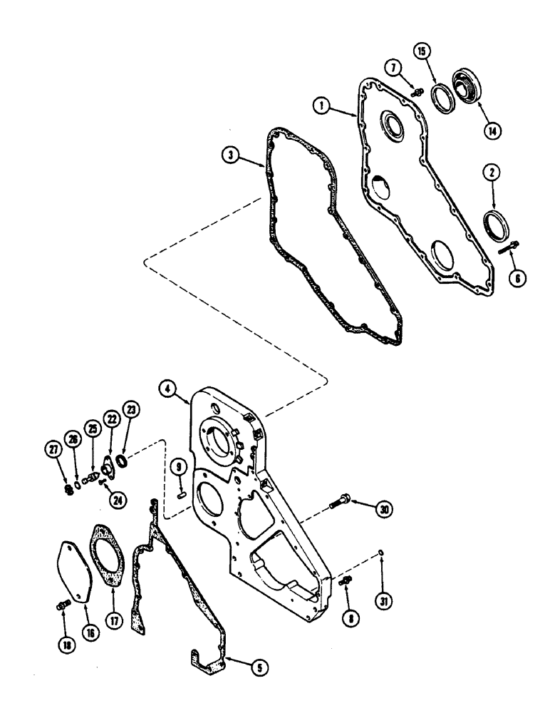 Схема запчастей Case IH 9130 - (04-04) - FRONT GEAR COVER, 6TA-830 ENGINE (04) - Drive Train