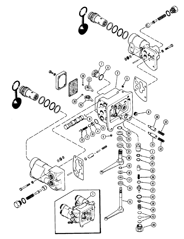 Схема запчастей Case IH 2870 - (286) - REMOTE CONTROL VALVE, WITH RELIEF VALVE, USED PRIOR TO P.I.N 8826982 (08) - HYDRAULICS