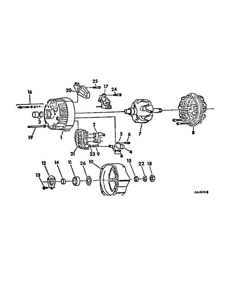 Схема запчастей Case IH HYDRO 186 - (08-03) - ELECTRICAL, ALTERNATOR-GENERATOR, DELCO REMY, WITH INTEGRAL SOLID STATE VOLTAGE REGULATOR (06) - ELECTRICAL