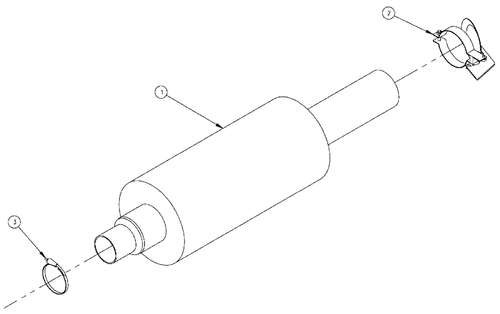 Схема запчастей Case IH SPX3310 - (03-037) - MUFFLER GROUP (01) - ENGINE