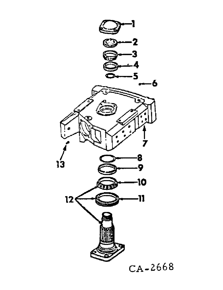 Схема запчастей Case IH HYDRO 186 - (14-04) - SUSPENSION, TRICYCLE FRONT UPPER BOLSTER, ALSO USED ON TRACTORS WITH HI-CLEAR OR ALL WHEEL DRIVE Suspension