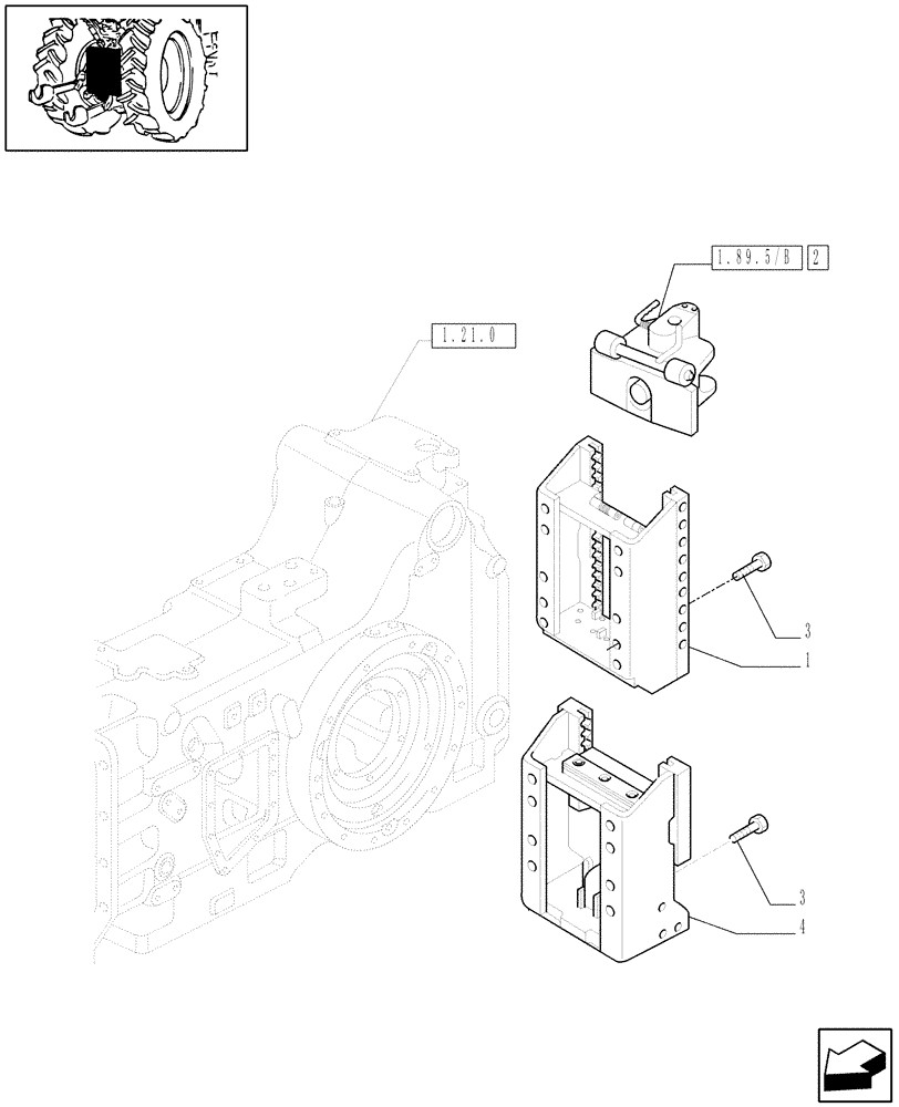 Схема запчастей Case IH MAXXUM 140 - (1.89.5/06) - SLIDER TOW HOOK WITH AUTO SWIVEL COUPLING LESS SWINGING DRAWBAR (GERMANY) (VAR.330955) (09) - IMPLEMENT LIFT