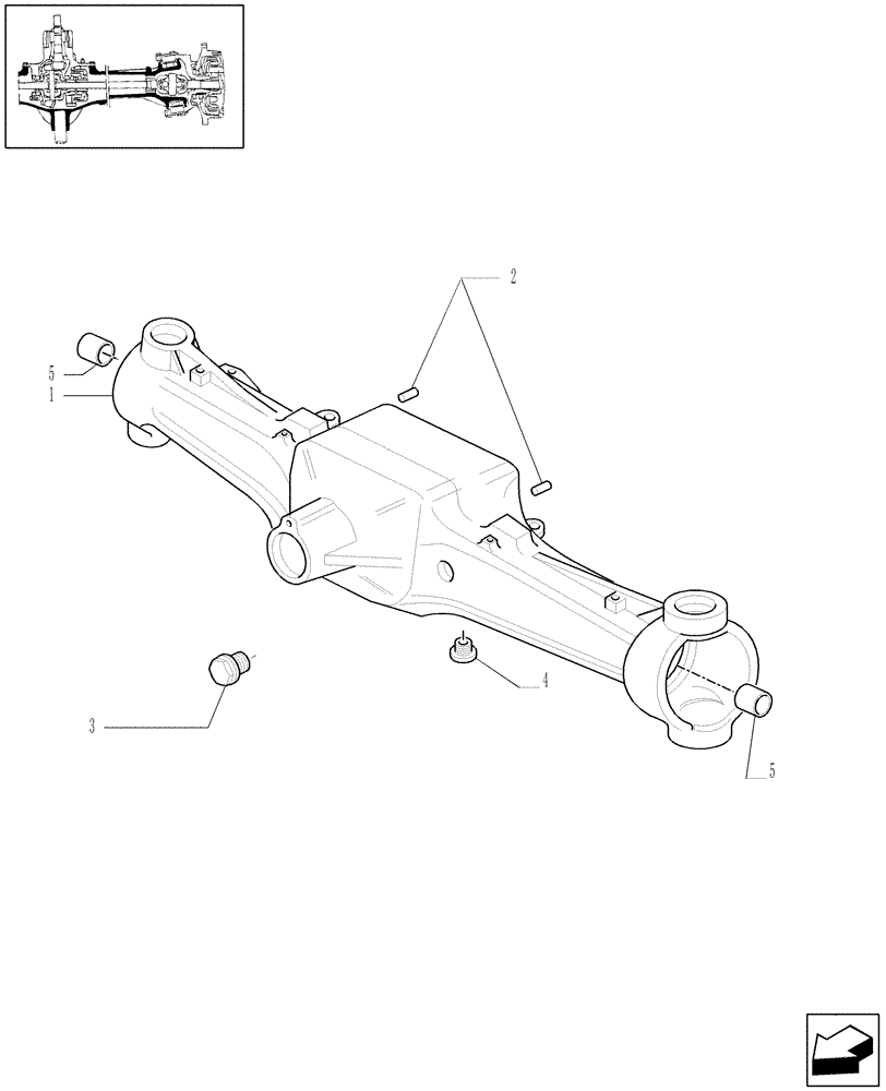 Схема запчастей Case IH MAXXUM 140 - (1.40. 8/01) - (CL.4) SUSPENDED FRONT AXLE W/MULTI-PLATE DIFF. LOCK AND ST. SENSOR - BOX (VAR.330429) (04) - FRONT AXLE & STEERING