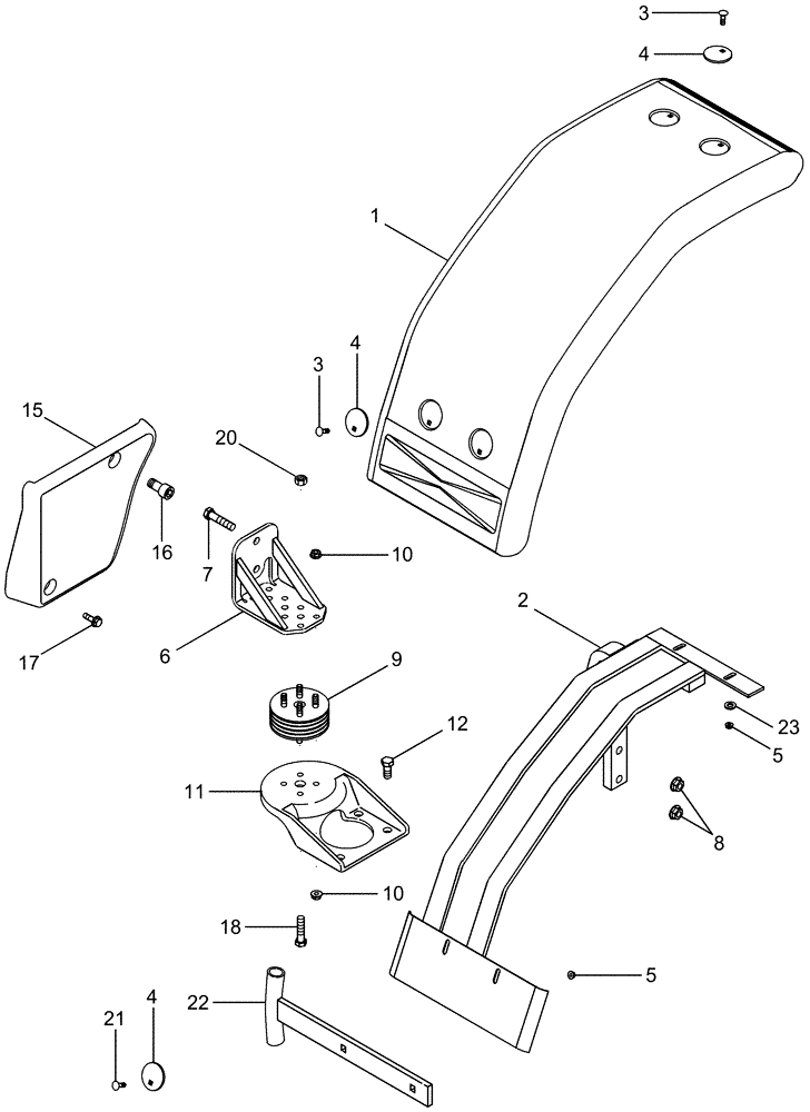 Схема запчастей Case IH MAGNUM 255 - (09-05) - FENDERS - FRONT, WIDE (09) - CHASSIS/ATTACHMENTS