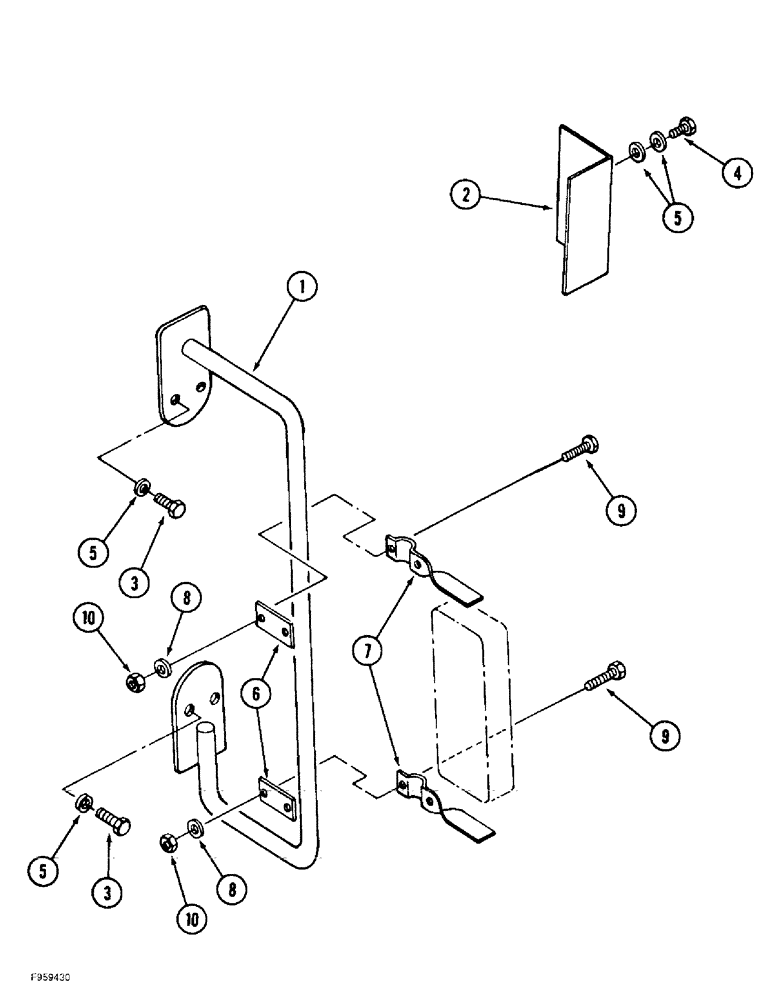 Схема запчастей Case IH 9380 - (9-036) - MONITOR MOUNT (09) - CHASSIS/ATTACHMENTS