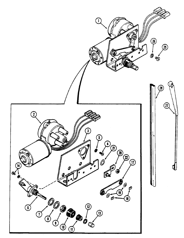 Схема запчастей Case IH 4690 - (9-426) - CAB, FRONT WINDSHIELD WIPER, PRIOR TO CAB SERIAL NUMBER 12033908 (09) - CHASSIS/ATTACHMENTS