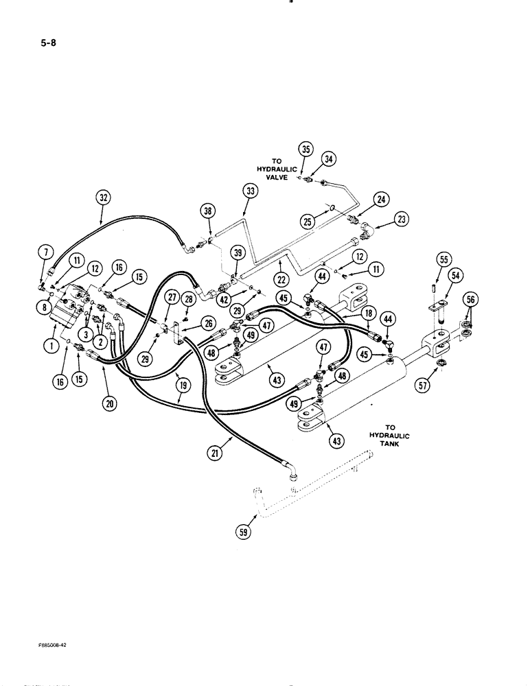 Схема запчастей Case IH STEIGER - (5-08) - STEERING SYSTEM HYDRAULICS (05) - STEERING