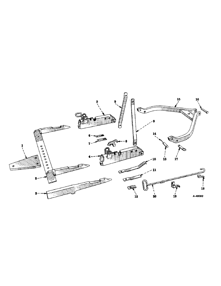 Схема запчастей Case IH 200 - (321) - ATTACHMENTS, FAST-HITCH W/TRACTION CONTROL, FARMALL 230 TRACT ORS, DRAWBAR, SOCKET BEAMS & BAIL Attachments