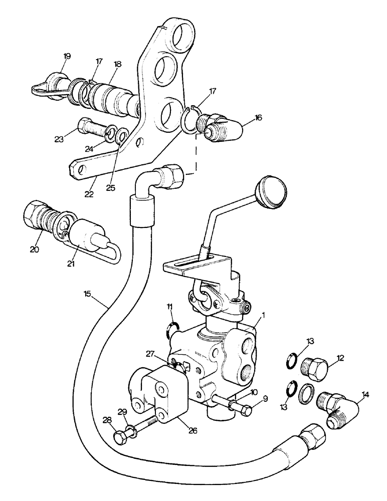 Схема запчастей Case IH 1290 - (K-17) - THREE WAY VALVE ATTACHMENT (07) - HYDRAULICS