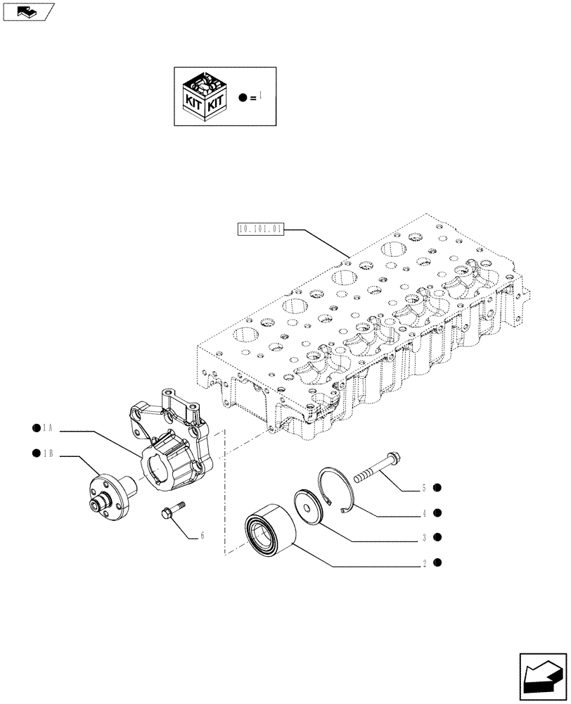 Схема запчастей Case IH F5AE5484C A002 - (10.414.01) - BELT PULLEY DRIVE & COVER (10) - ENGINE