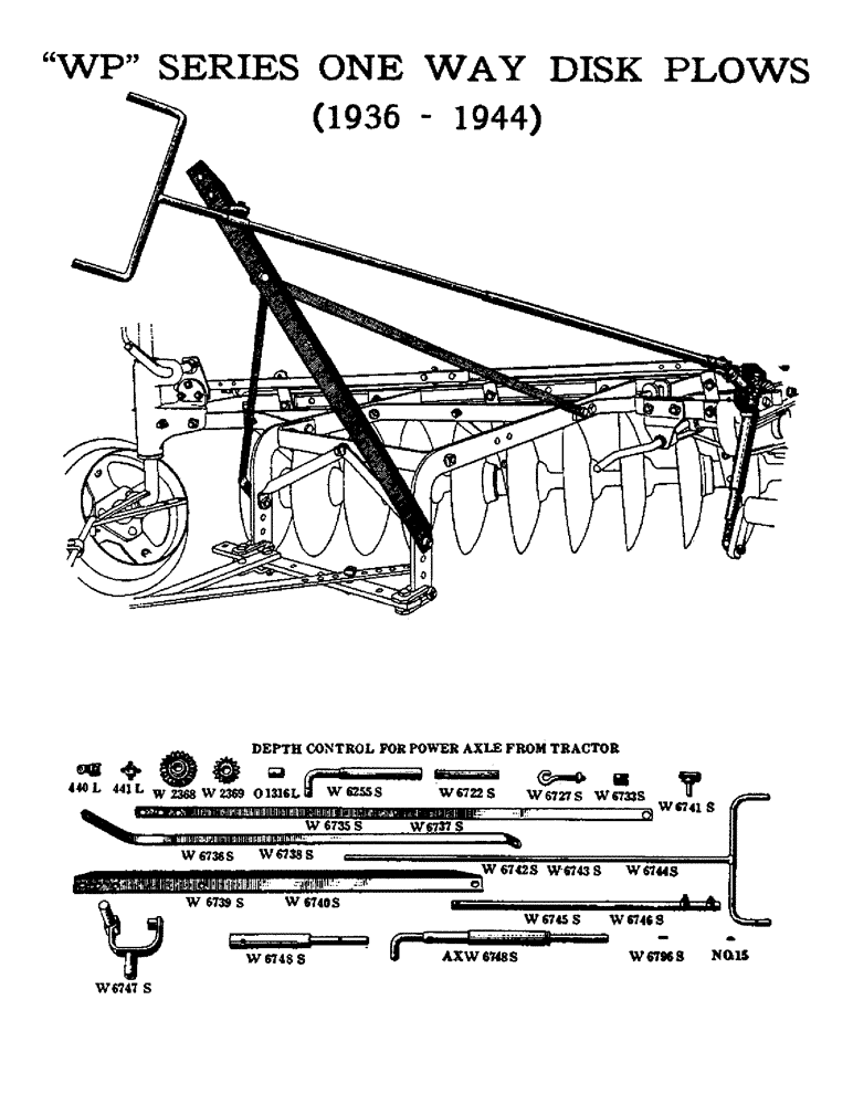 Схема запчастей Case IH WP - (59) - DEPTH CONTROL FOR POWER AXLE FROM TRACTOR 