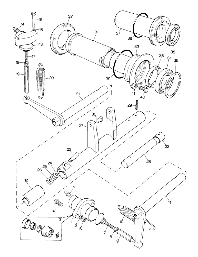 Схема запчастей Case IH 1690 - (C04-1) - TRANSMISSION CLUTCH RELEASE MECHANISM, MECHANICAL COMPONENTS (03.1) - CLUTCH