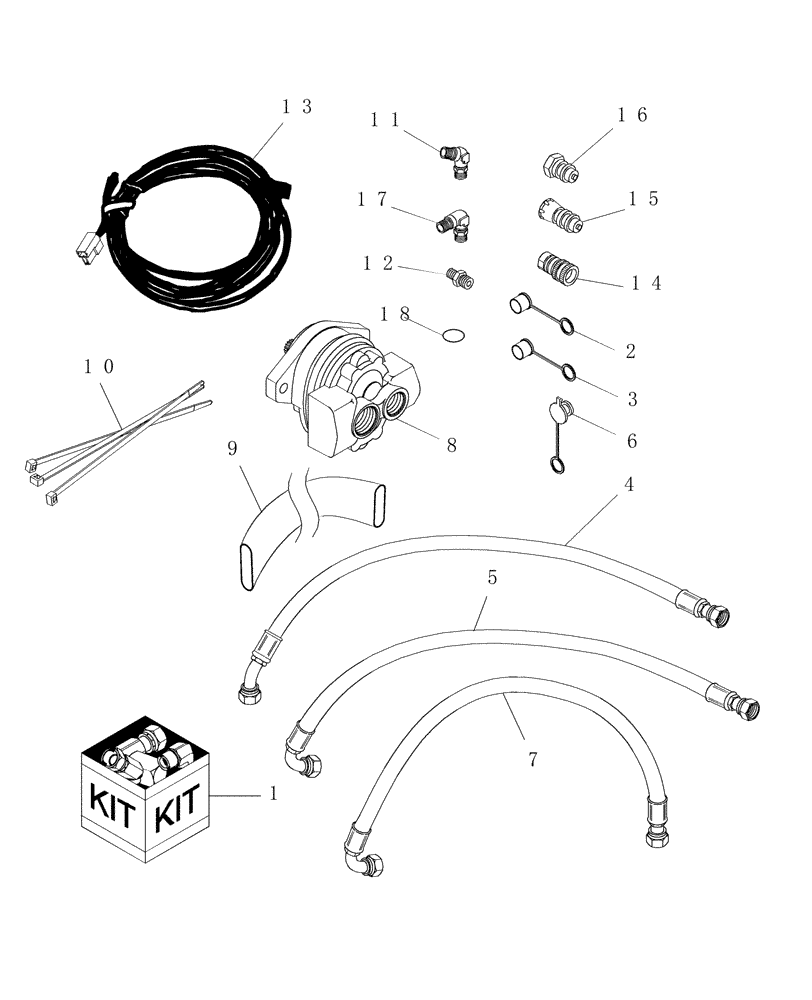 Схема запчастей Case IH WDX1202S - (18.04[2]) - SICKLE HEADER ADAPTER KIT Attachments